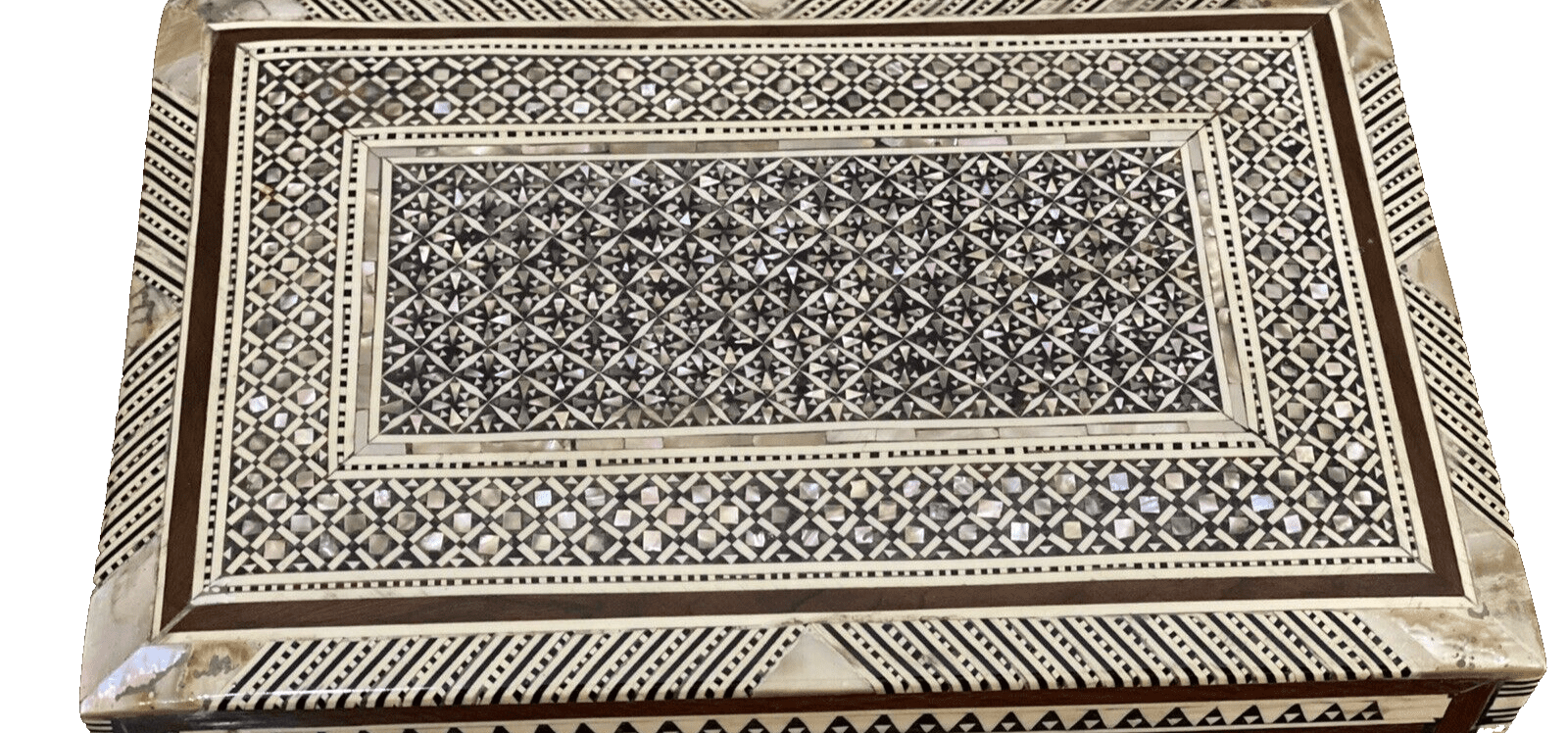 Handmade Wooden Jewelry Box Wood Trinket Storage Wood Box Mother of Pearl Inlay - Laila Hand Made Gifts