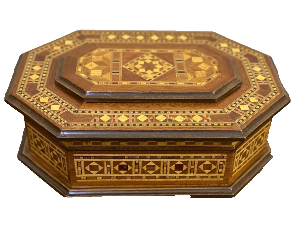 Handmade Wooden Box Wood Jewelry Box Storage Wooden Box Marquetry Mosaic Inlay