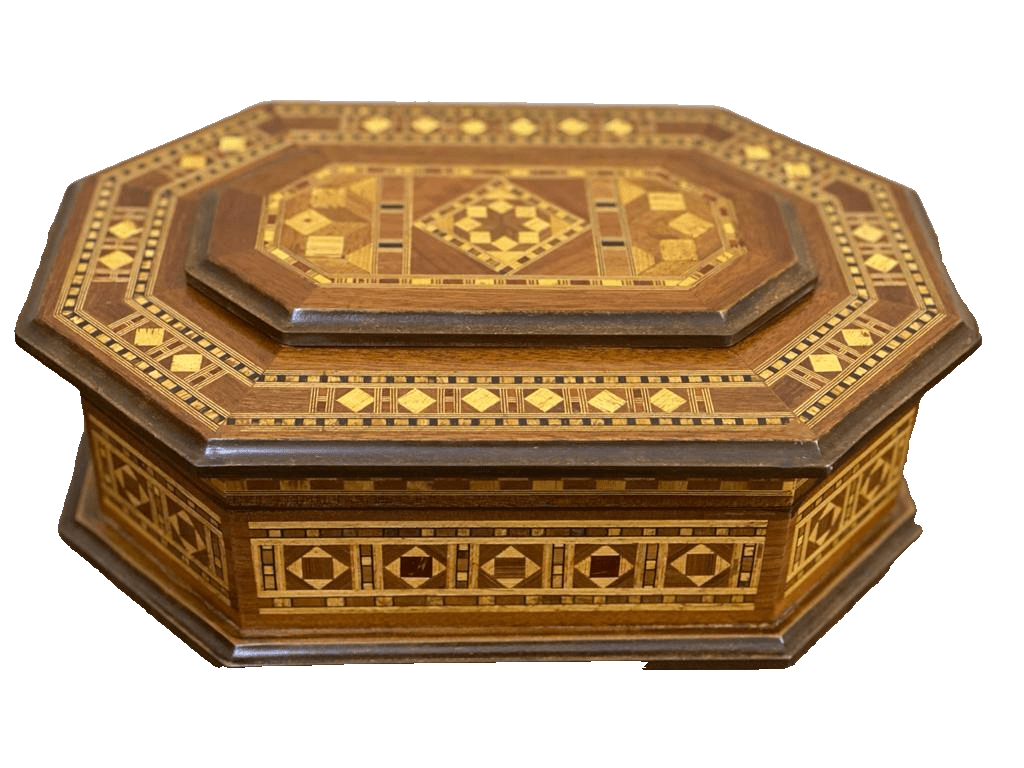 Handmade Wooden Box Wood Jewelry Box Storage Wooden Box Marquetry Mosaic Inlay - Laila Hand Made Gifts