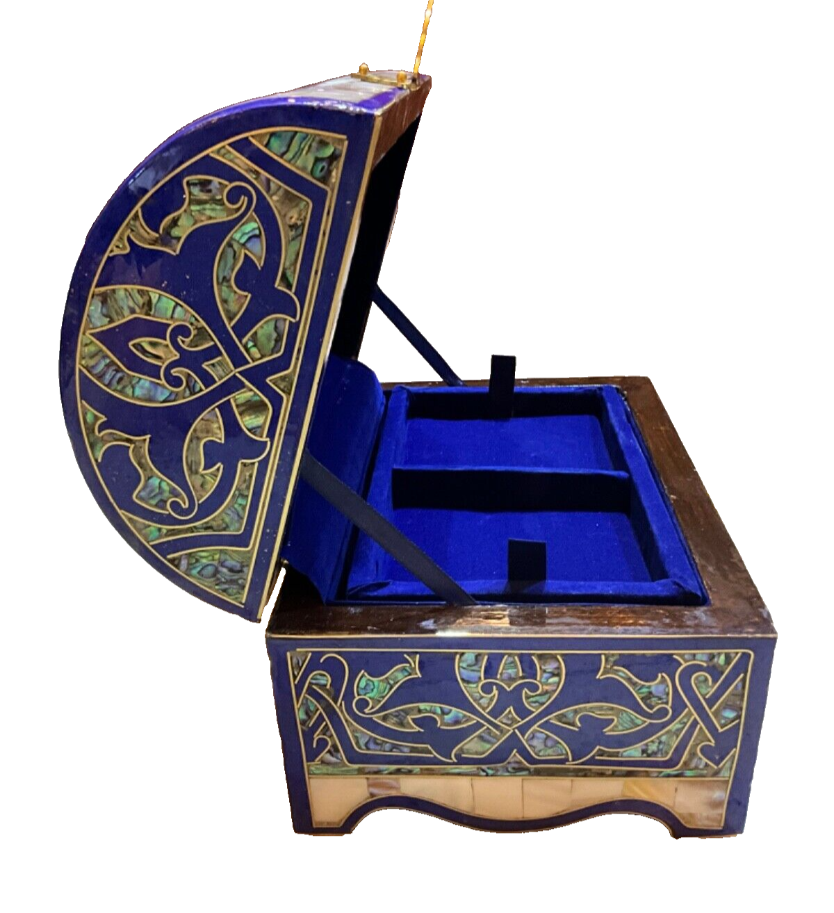 Handmade Wooden Jewelry Box Wood Trinket Storage Wood Box Mother of Pearl Inlay