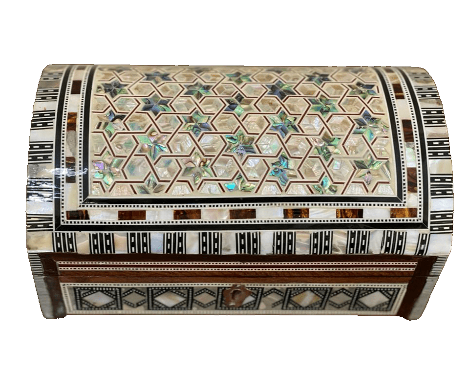 Handmade Wooden Jewelry Box Wood Trinket Storage Wood Box Mother of Pearl Inlay - Laila Hand Made Gifts