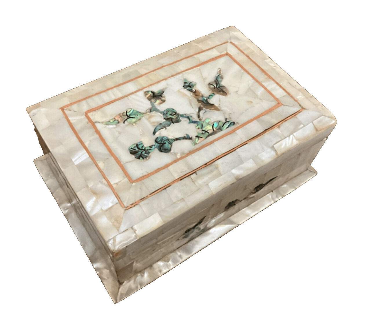 Handmade Wooden Jewelry Box Wood Trinket Storage Wood Box Mother of Pearl Inlay - Laila Hand Made Gifts