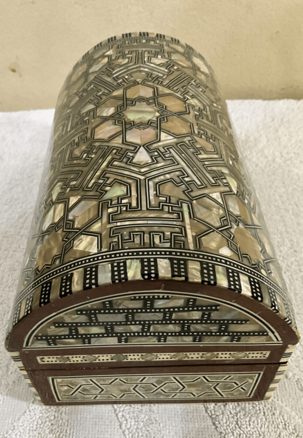 Handmade Wooden Jewelry Box Wood Trinket Storage Wood Box Mother of Pearl Inlay - Laila Hand Made Gifts