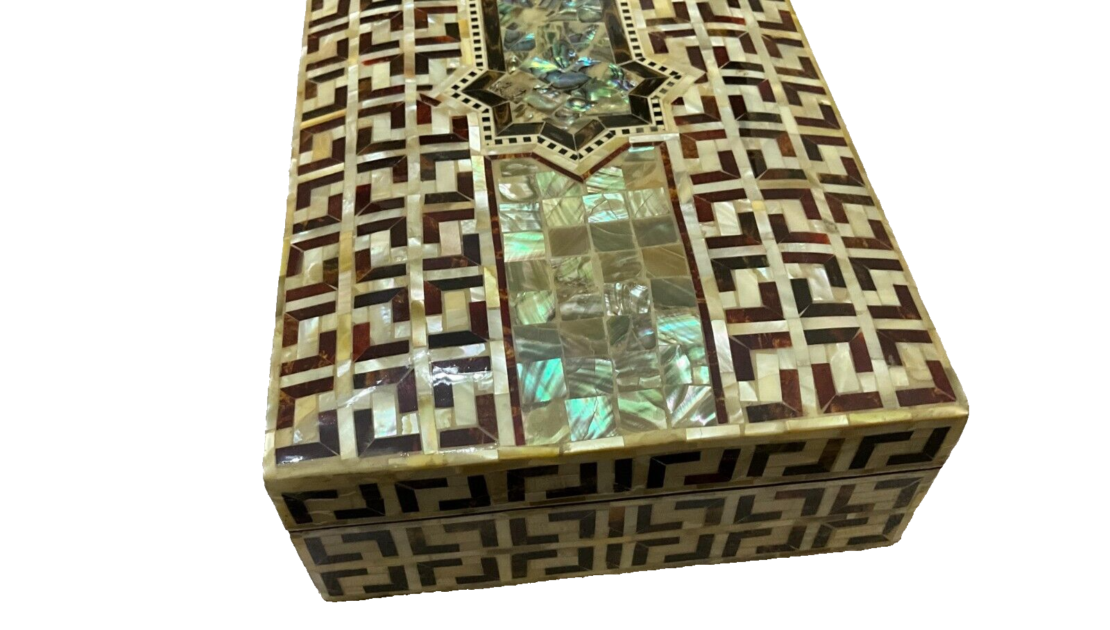 Handmade Wooden Jewelry Box Wood Trinket Storage Wood Box Mother of Pearl Inlay