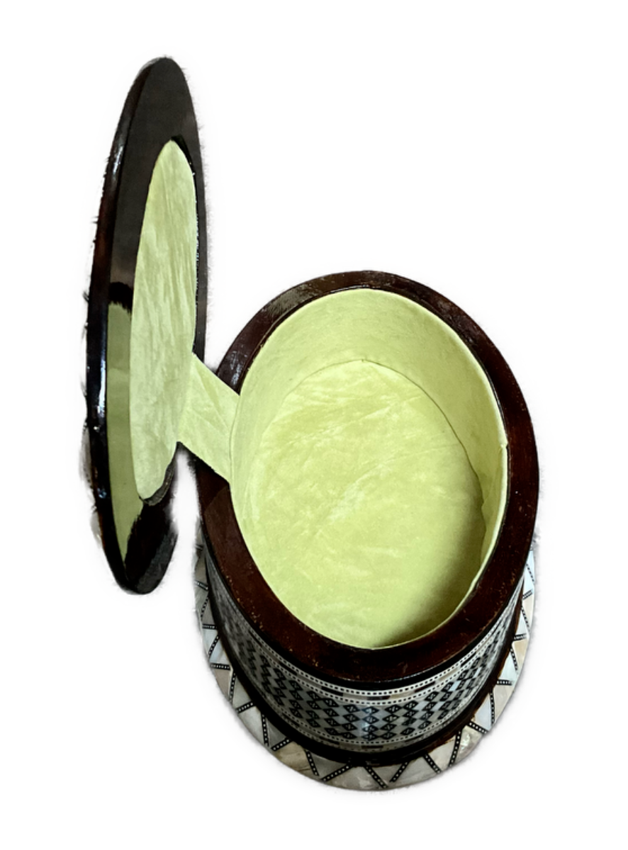 Handmade Wooden Jewelry Box Wood Trinket Storage Wood Box Mother of Pearl Inlay