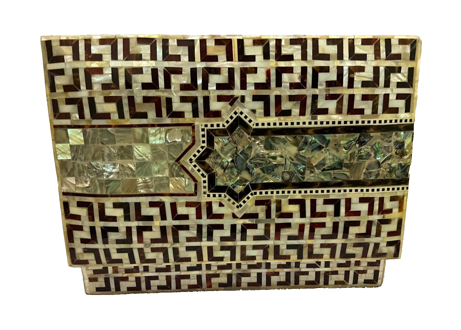 Handmade Wooden Jewelry Box Wood Trinket Storage Wood Box Mother of Pearl Inlay