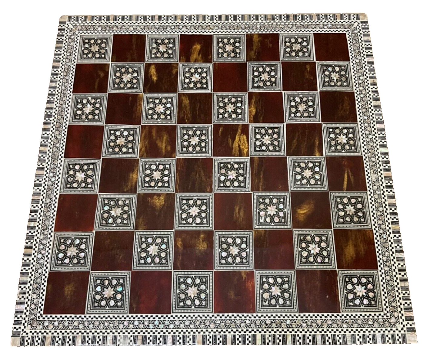 Handmade Wooden Chess Board Wood Chess Board Game Board Mother of Pearl Inlay