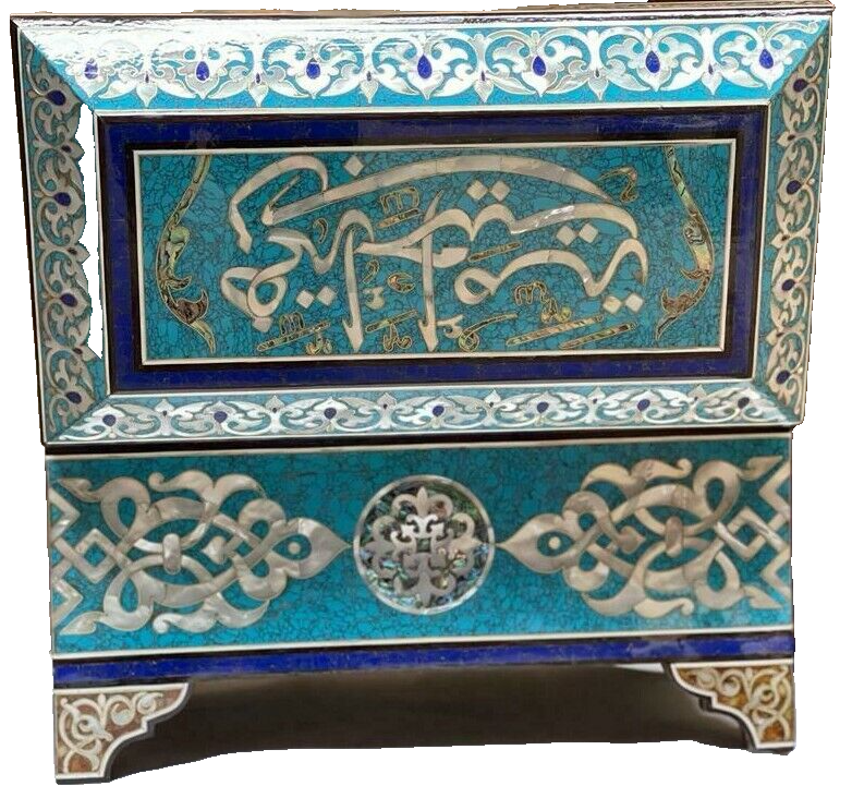 Handmade Wooden Jewelry Box Wood Trinket Storage Wood Box Mother of Pearl Inlay