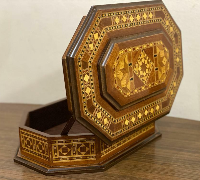Handmade Wooden Box Wood Jewelry Box Storage Wooden Box Marquetry Mosaic Inlay