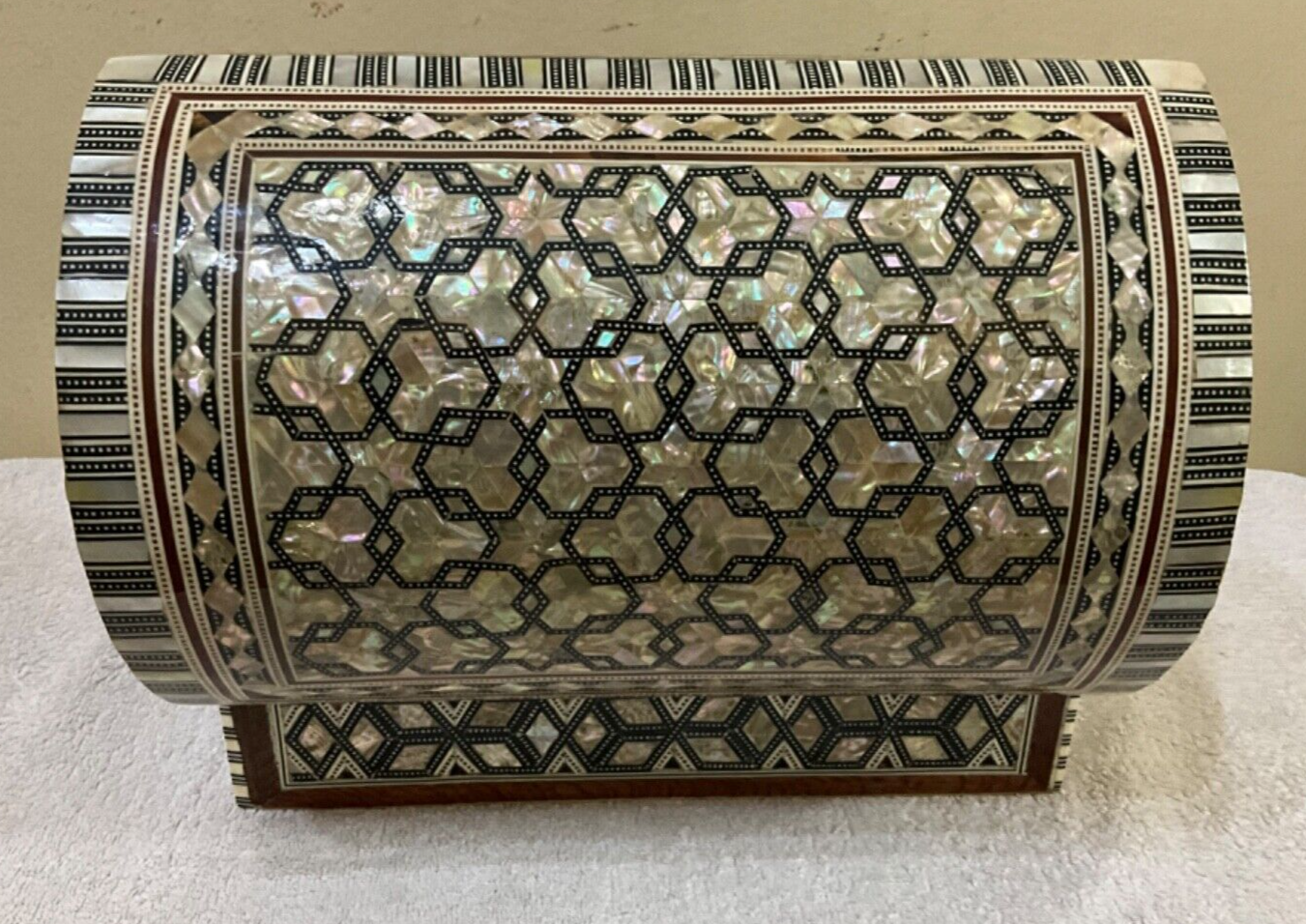 Handmade Wooden Jewelry Box Wood Trinket Storage Wood Box Mother of Pearl Inlay