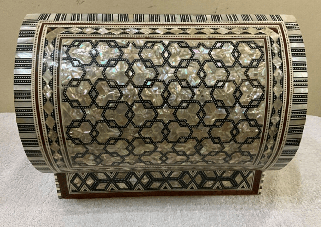 Handmade Wooden Jewelry Box Wood Trinket Storage Wood Box Mother of Pearl Inlay - Laila Hand Made Gifts