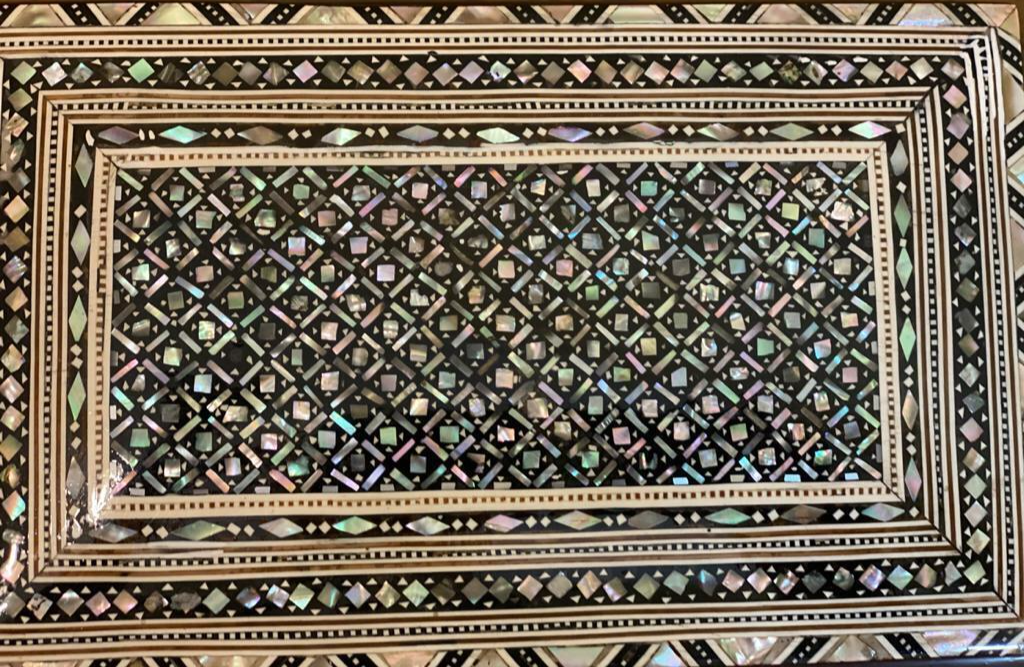 Handmade Wooden Jewelry Box Wood Trinket Storage Wood Box Mother of Pearl Inlay