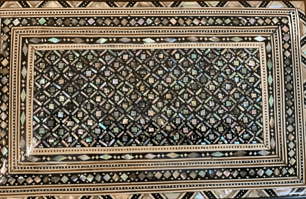 Handmade Wooden Jewelry Box Wood Trinket Storage Wood Box Mother of Pearl Inlay - Laila Hand Made Gifts