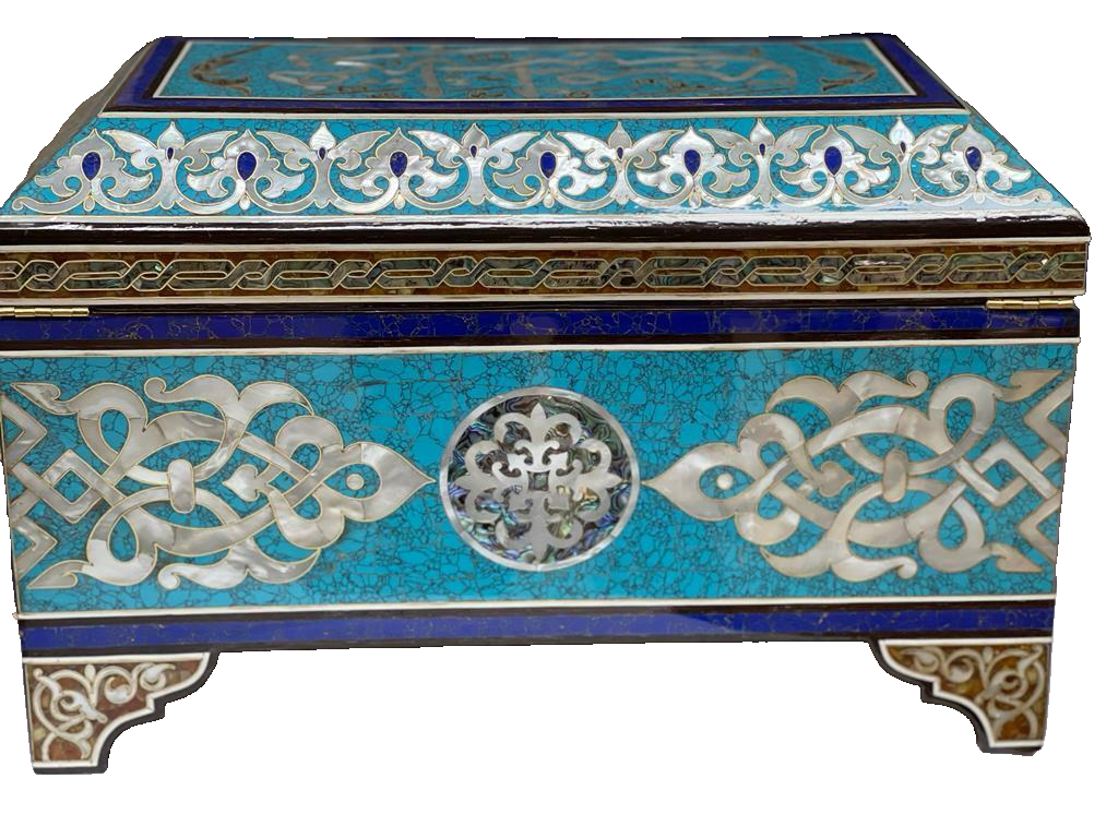 Handmade Wooden Jewelry Box Wood Trinket Storage Wood Box Mother of Pearl Inlay