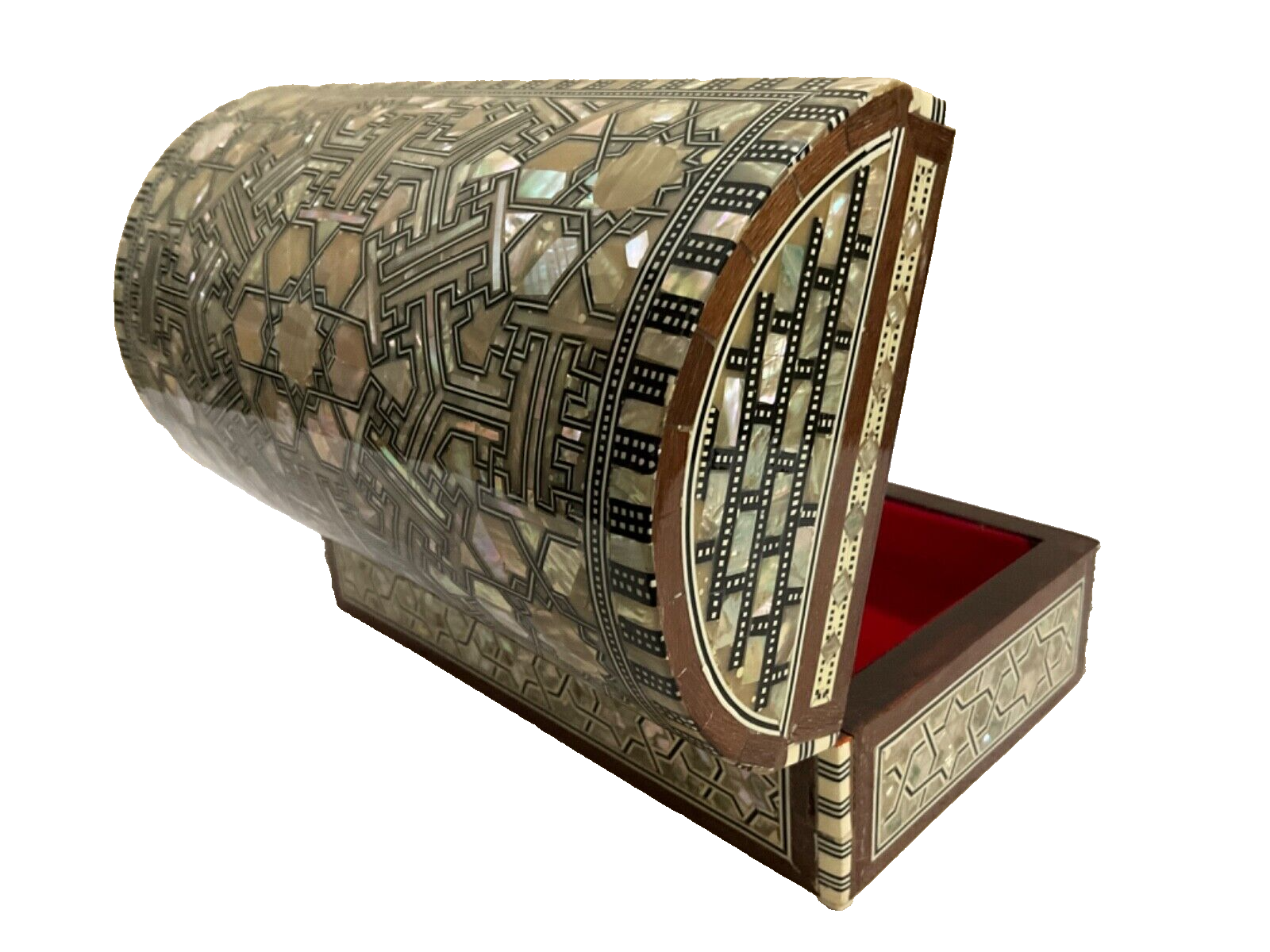 Handmade Wooden Jewelry Box Wood Trinket Storage Wood Box Mother of Pearl Inlay