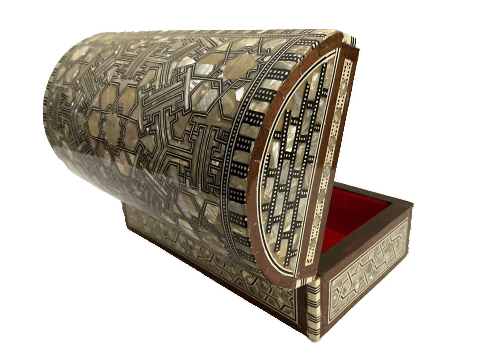 Handmade Wooden Jewelry Box Wood Trinket Storage Wood Box Mother of Pearl Inlay - Laila Hand Made Gifts