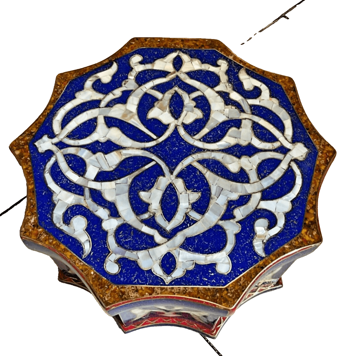 Handmade Wooden Jewelry Box Wood Trinket Storage Wood Box Mother of Pearl Inlay - Laila Hand Made Gifts