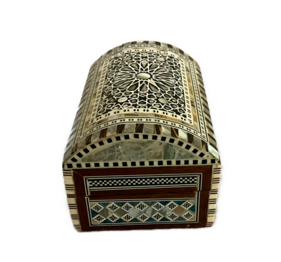 Handmade Wooden Jewelry Box Wood Trinket Storage Wood Box Mother of Pearl Inlay