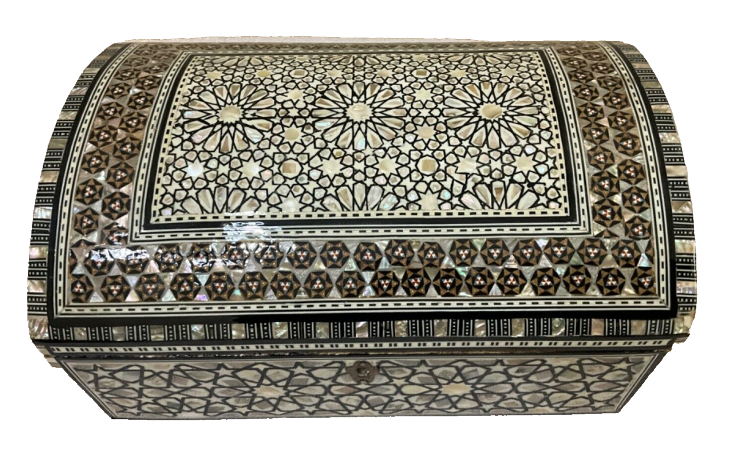 Handmade Wooden Jewelry Box Wood Trinket Storage Wood Box Mother of Pearl Inlay