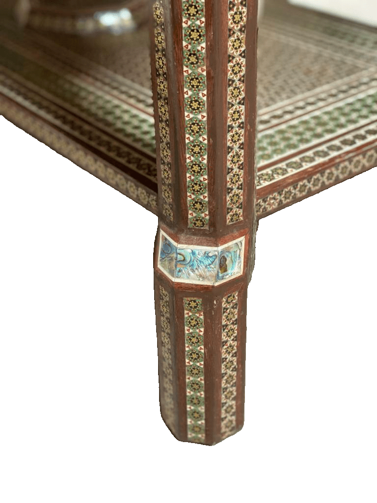 Handmade Game Table Chess Backgammon Board Mother of Pearl Inlay, Board Game - Laila Hand Made Gifts