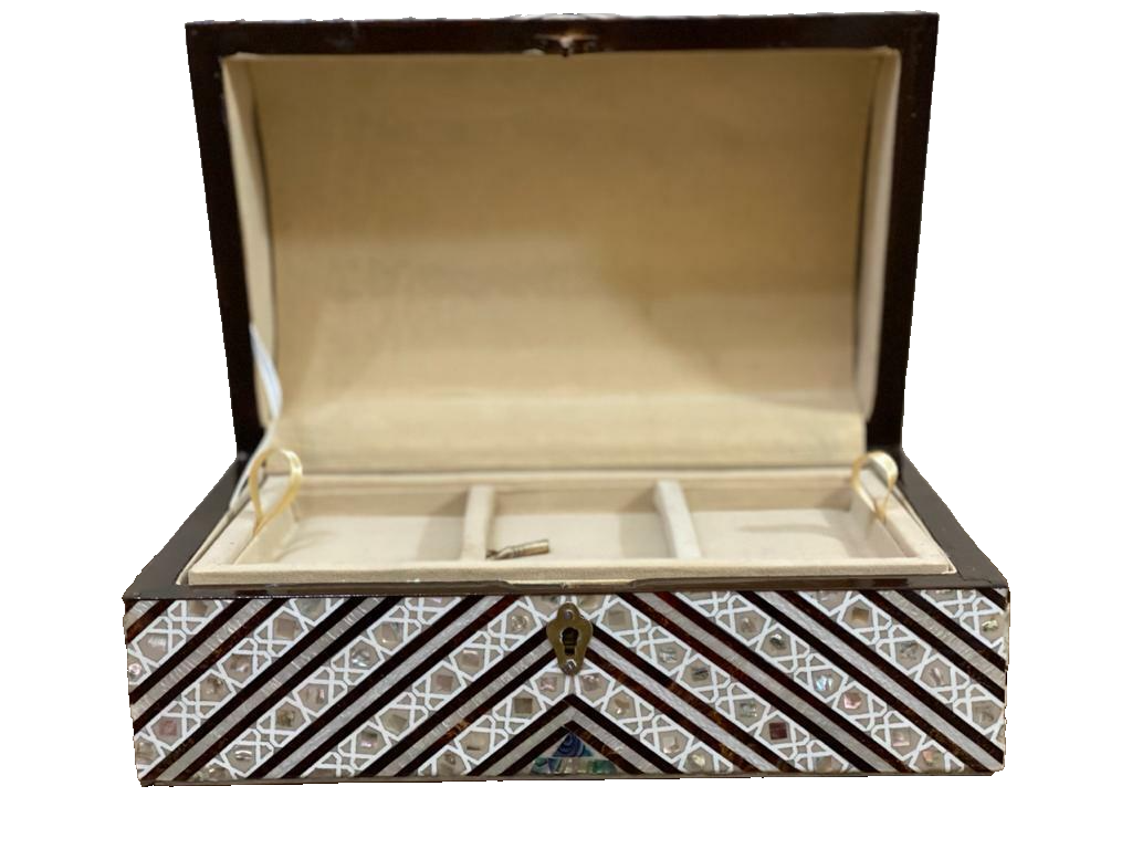 Handmade Wooden Jewelry Box Wood Trinket Storage Wood Box Mother of Pearl Inlay