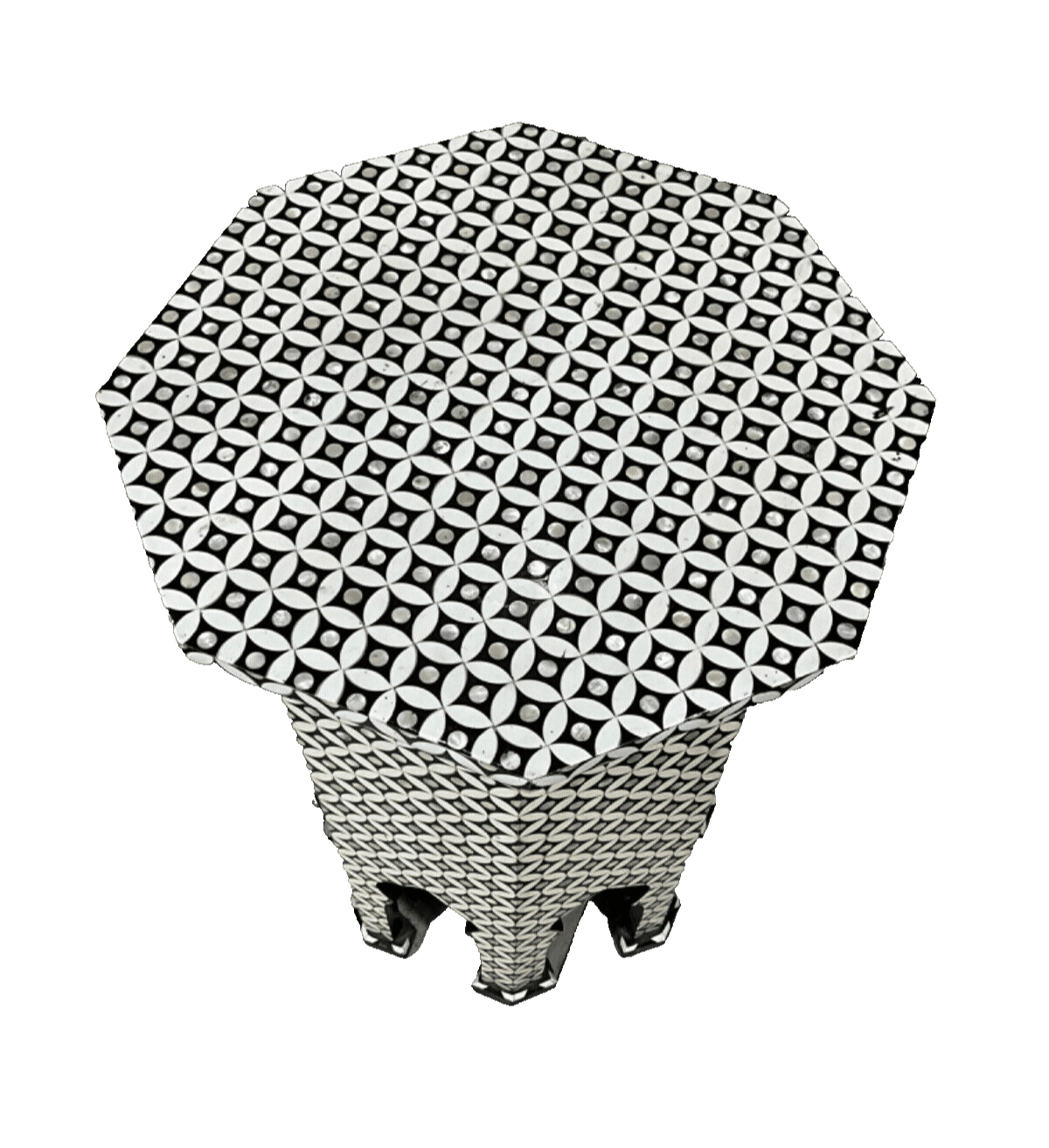 Handmade Wooden End Table Carving Wood Table Home Decor Mother of Pearl Inlay - Laila Hand Made Gifts