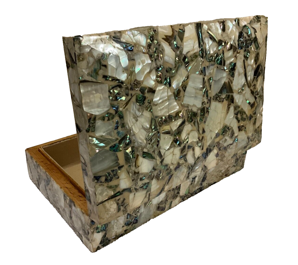 Handmade Wooden Jewelry Box Wood Trinket Storage Wood Box Mother of Pearl Inlay