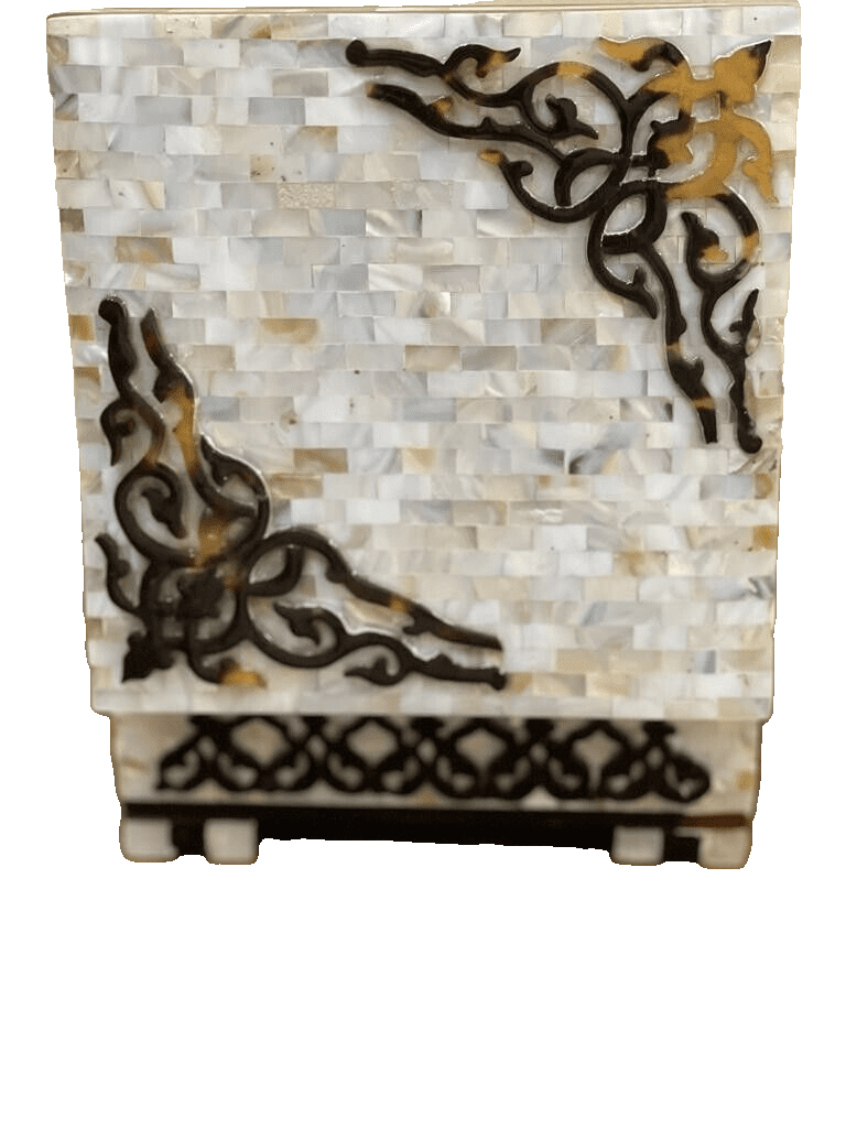 Handmade Wooden Jewelry Box Wood Trinket Storage Wood Box Mother of Pearl Inlay - Laila Hand Made Gifts