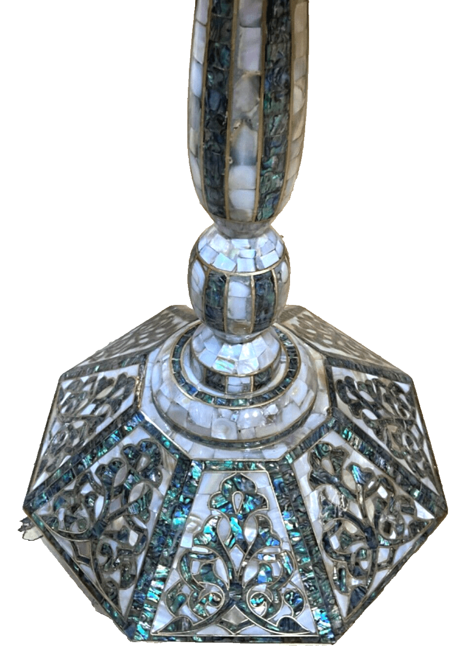 Handmade Wooden End Table Carving Wood Table Home Decor Mother of Pearl Inlay - Laila Hand Made Gifts