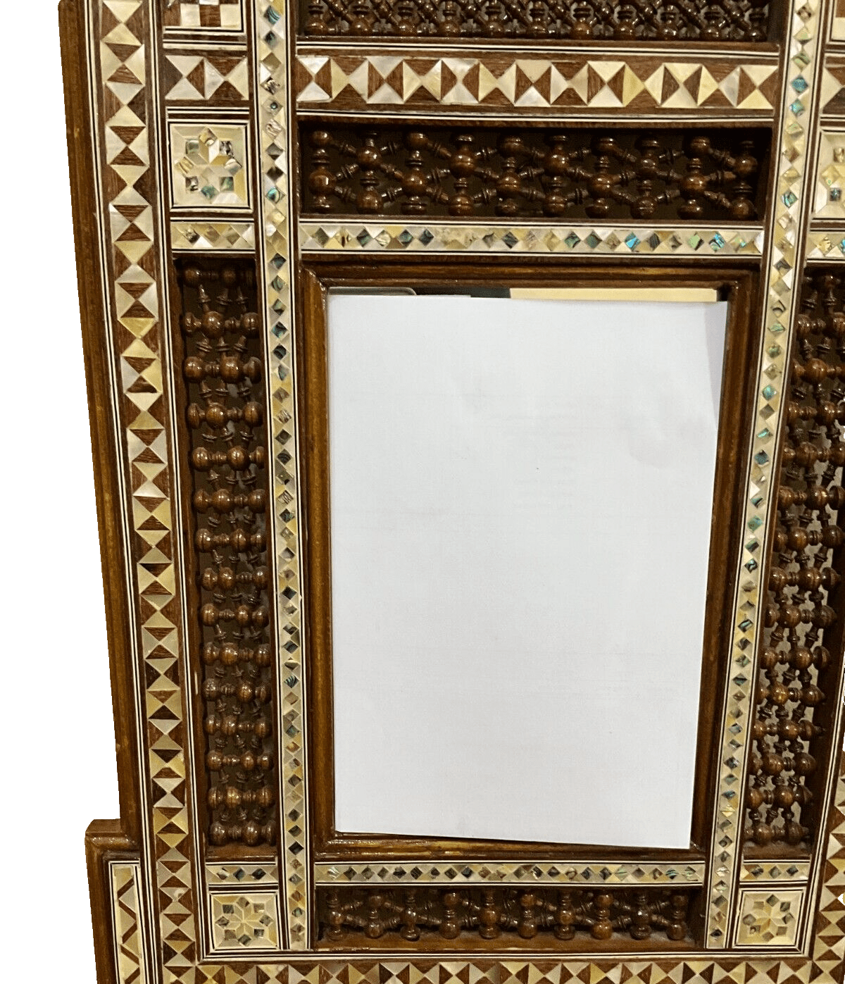 Handmade Mother of pearl Inlay Wood Wall Hanging Mirror Frame Antique Home Decor - Laila Hand Made Gifts