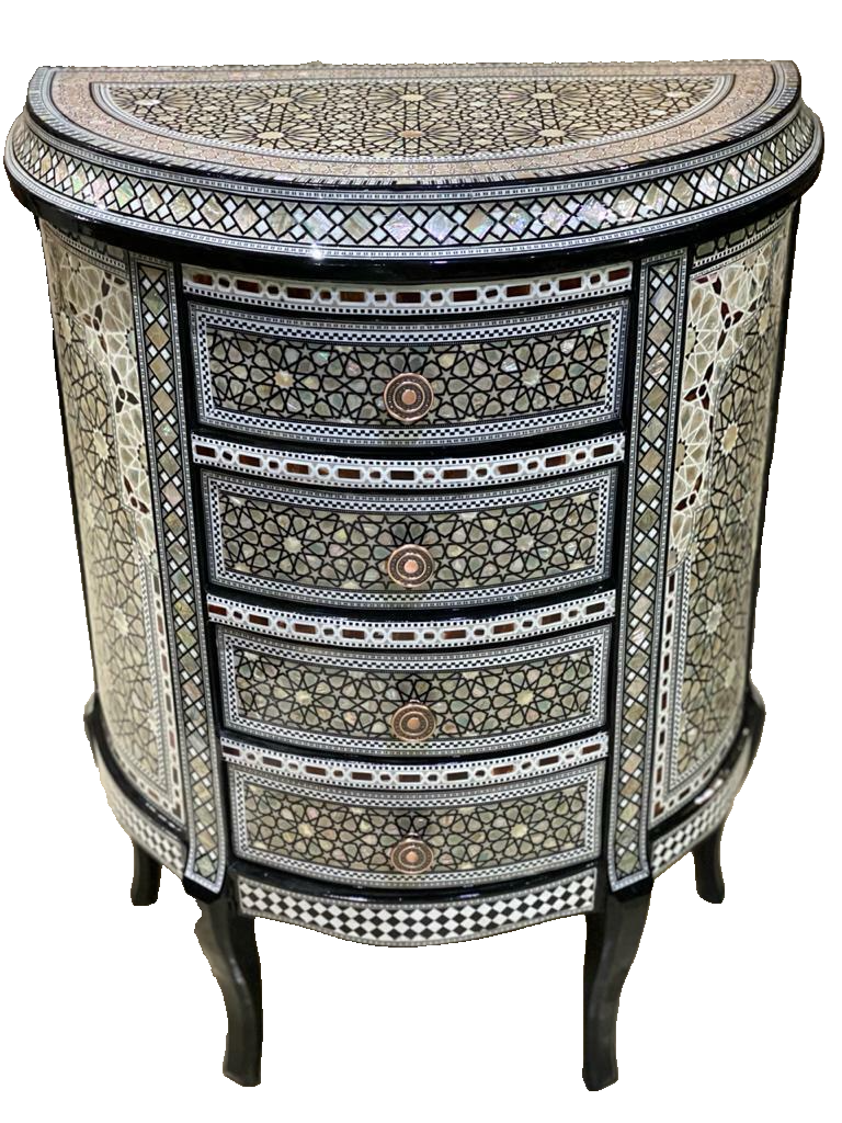 Handmade, Antique Style, Curving Wood Sideboard, Home Decore, Wooden Sideboard