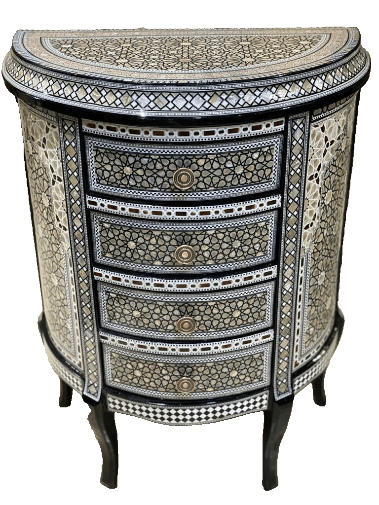 Handmade, Antique Style, Curving Wood Sideboard, Home Decore, Wooden Sideboard - Laila Hand Made Gifts