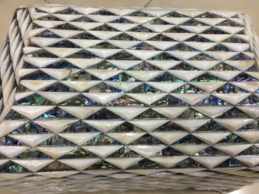 Handmade Wooden Jewelry Box Wood Trinket Storage Wood Box Mother of Pearl Inlay - Laila Hand Made Gifts