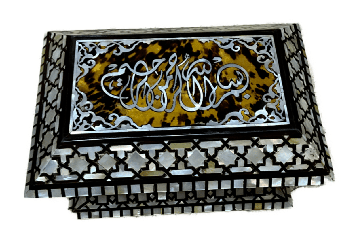 Handmade Wooden Jewelry Box Wood Trinket Storage Wood Box Mother of Pearl Inlay - Laila Hand Made Gifts