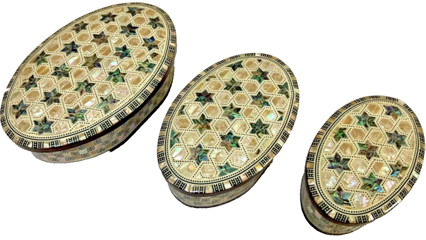 Handmade Wooden Jewelry Box Wood Trinket Storage Wood Box Mother of Pearl Inlay