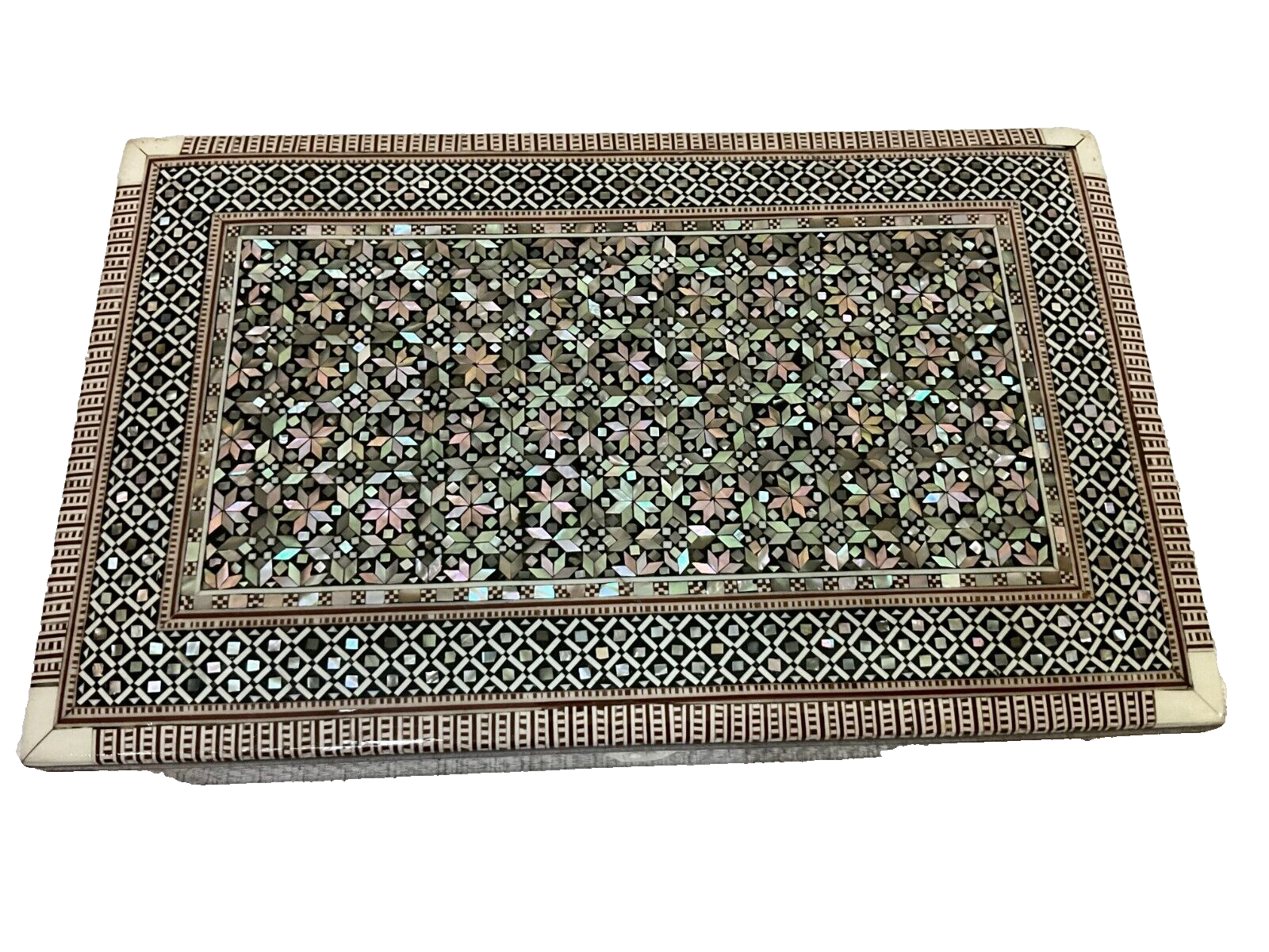 Handmade Wooden Jewelry Box Wood Trinket Storage Wood Box Mother of Pearl Inlay