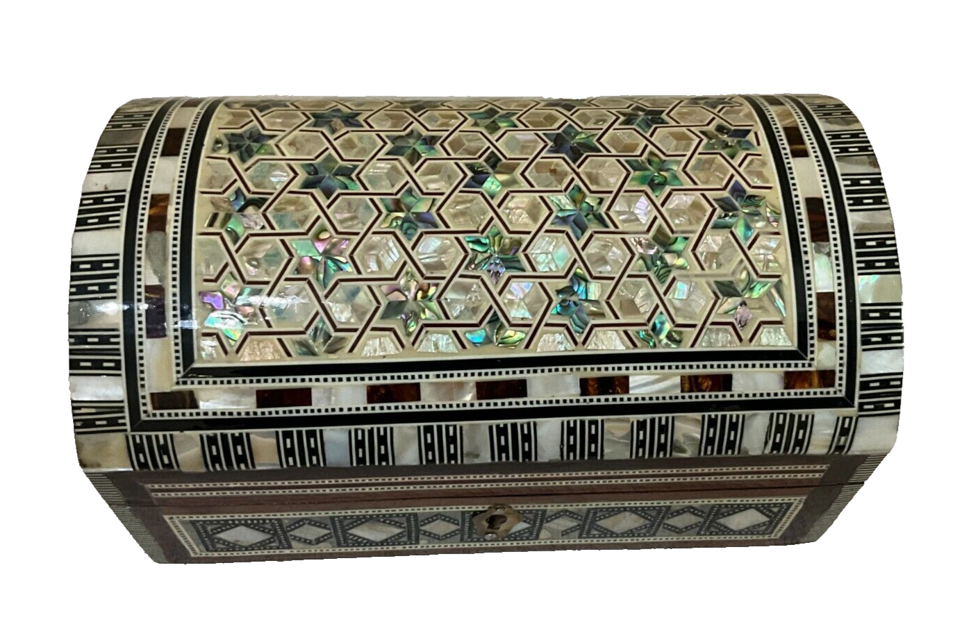 Handmade Wooden Jewelry Box Wood Trinket Storage Wood Box Mother of Pearl Inlay