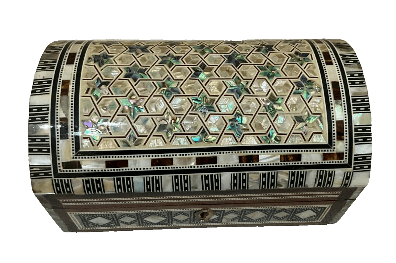 Handmade Wooden Jewelry Box Wood Trinket Storage Wood Box Mother of Pearl Inlay - Laila Hand Made Gifts