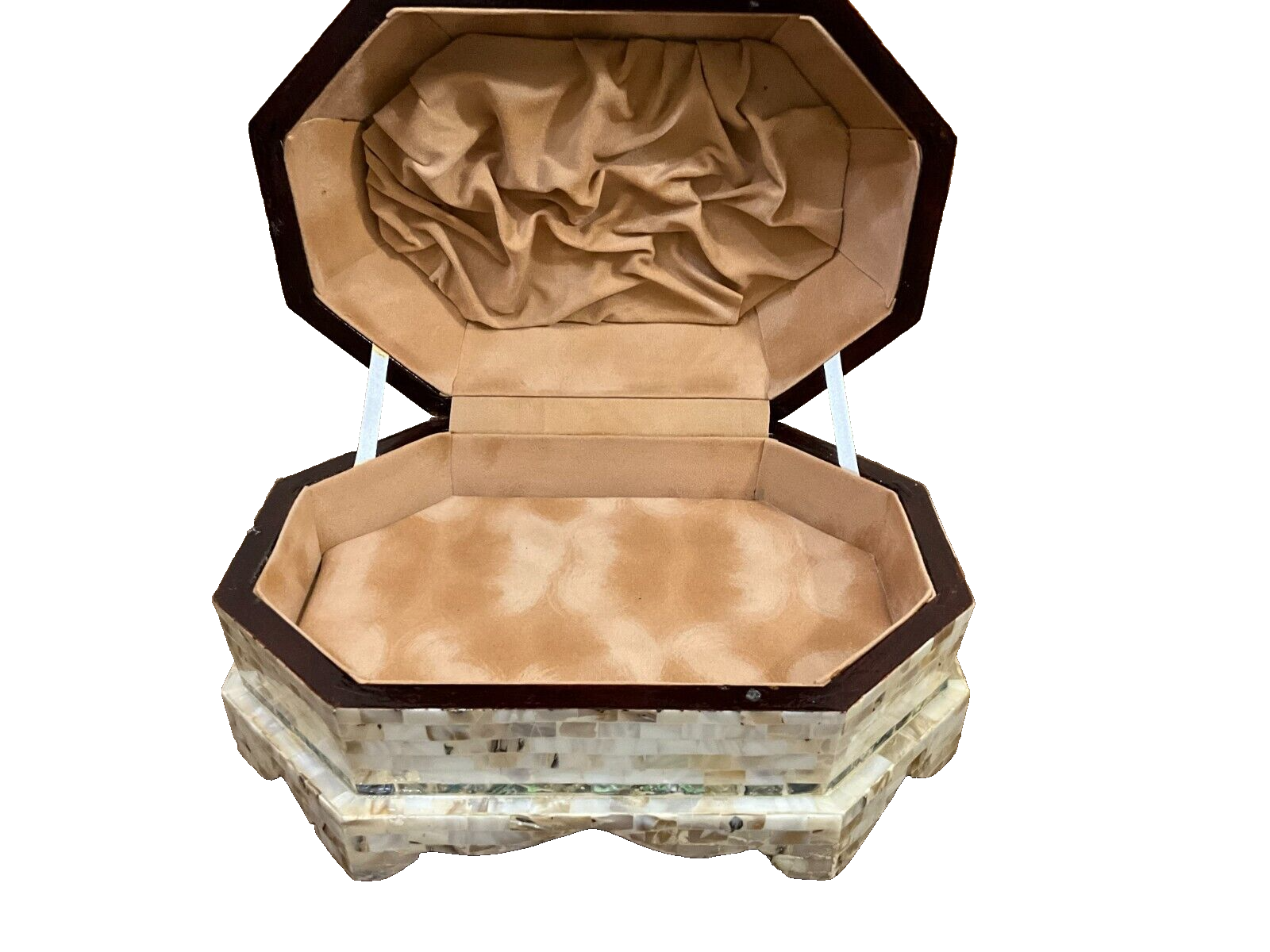 Handmade Wooden Jewelry Box Wood Trinket Storage Wood Box Mother of Pearl Inlay