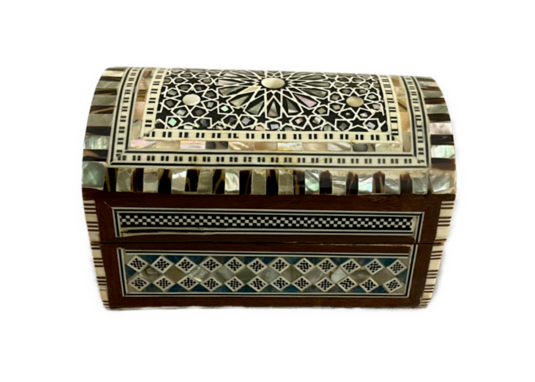 Handmade Wooden Jewelry Box Wood Trinket Storage Wood Box Mother of Pearl Inlay