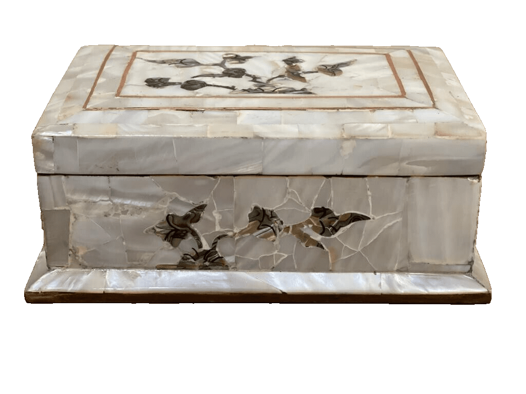 Handmade Wooden Jewelry Box Wood Trinket Storage Wood Box Mother of Pearl Inlay - Laila Hand Made Gifts