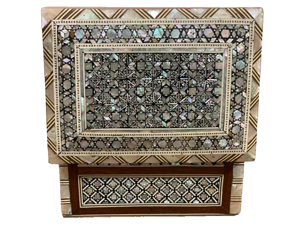 Handmade Wooden Jewelry Box Wood Trinket Storage Wood Box Mother of Pearl Inlay