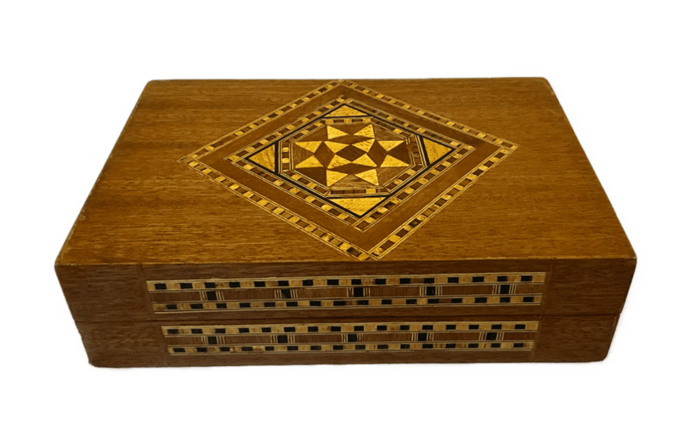 Handmade Wooden Jewelry Box Wood Trinket Storage Wood Box Marquetry Mosaic Inlay - Laila Hand Made Gifts