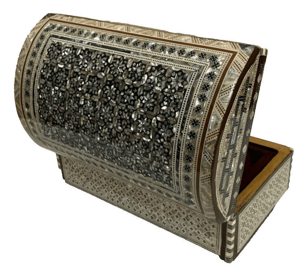 Handmade Wooden Jewelry Box Wood Trinket Storage Wood Box Mother of Pearl Inlay - Laila Hand Made Gifts