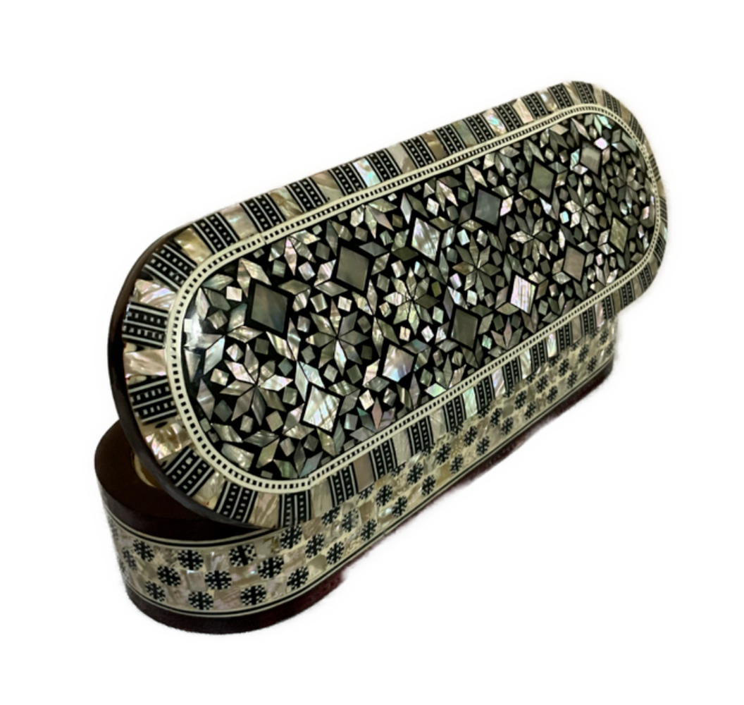 Handmade Wooden Jewelry Box Wood Trinket Storage Wood Box Mother of Pearl Inlay