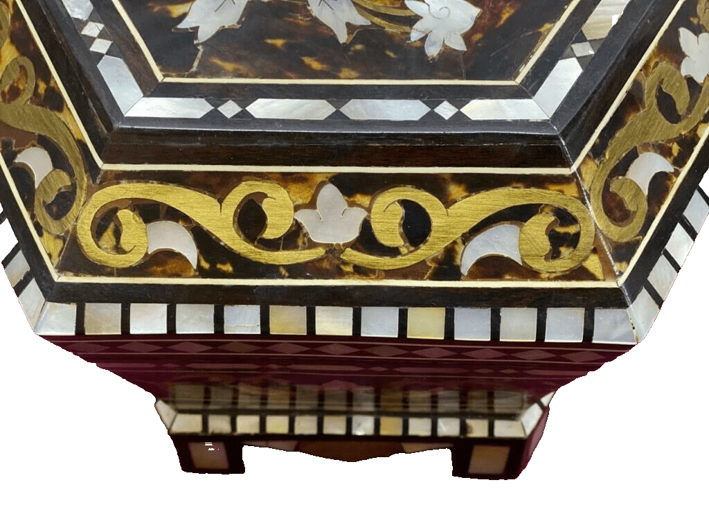 Handmade Wooden Jewelry Box Wood Trinket Storage Wood Box Mother of Pearl Inlay - Laila Hand Made Gifts