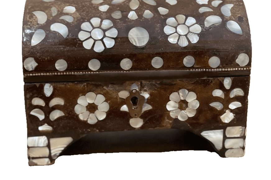 Handmade Wooden Jewelry Box Wood Trinket Storage Wood Box Mother of Pearl Inlay - Laila Hand Made Gifts