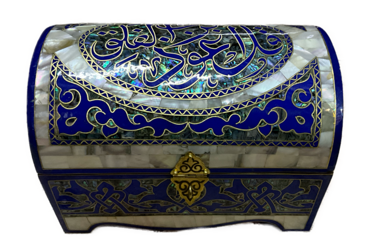 Handmade Wooden Jewelry Box Wood Trinket Storage Wood Box Mother of Pearl Inlay