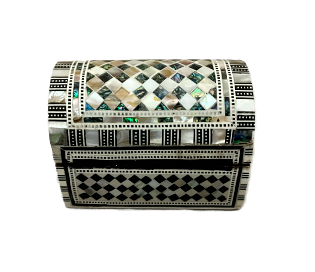 Handmade Wooden Jewelry Box Wood Trinket Storage Wood Box Mother of Pearl Inlay