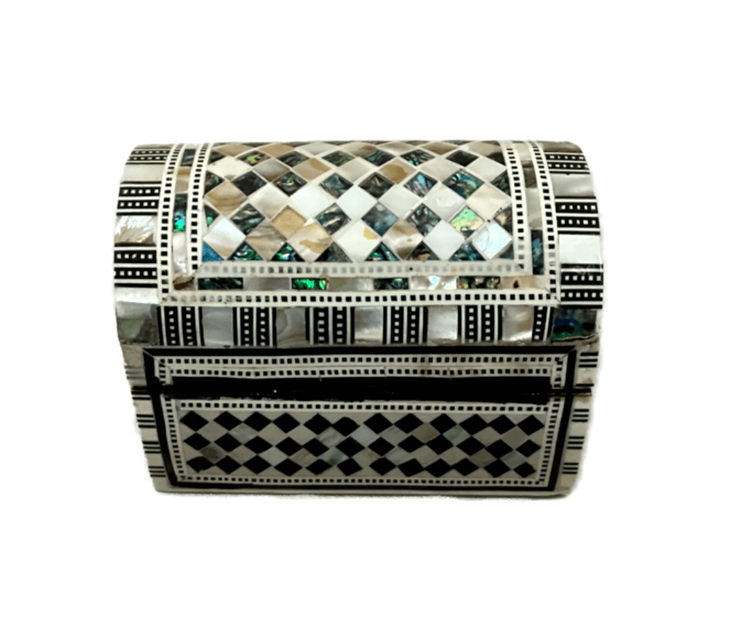 Handmade Wooden Jewelry Box Wood Trinket Storage Wood Box Mother of Pearl Inlay - Laila Hand Made Gifts